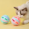 Cat Toys Self-Playing Bell Balls Durable Teaser Wand Interactive Kitten Chew Toys Energy-Burning Pet Amusement Supplies