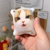 Cat Voice Keychain With Sound Decompression Realistic Meow Sound Kids Toy Soft Plush Portable Squeeze Talking Cat For Bag