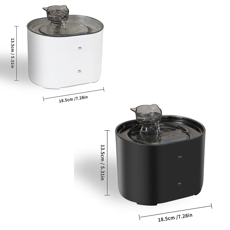 Cat Water Fountain Pet Water Dispenser for Cats Dogs Inside Filters&Ultra-Quiet Pump 2.2L/74oz Dog Cat Dringing Fountain - Image 6