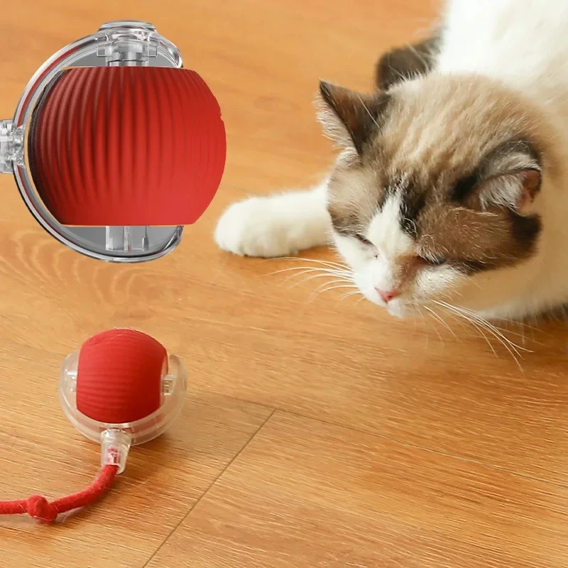 Cat toy ball self hi ball teasing cat rolling ball hair pet relieve boredom plush teasing cat ball cat toys pet - Image 4