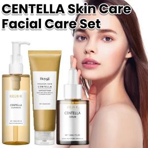 Centella Facial Care Combo Gentle Soothing Makeup Remover Oil Centella Cleanser Centella Serum Set for Sensitive Skin Daily Care
