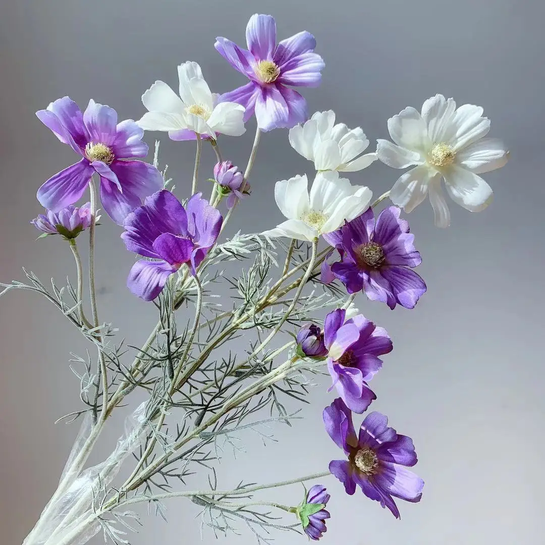 Chamomiles Silk Artificial Flower 60cm Daisy White Fake Flowers Room Wedding Home Table Decorations Party Diy Bouquet Gifts 1PCs - Image 3