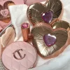 Charlotte Tilbury Shimmer Makeup Air Cushion Lightweight Moisture Oil Control Two Color Heart Shape Powder Blusher Unique Design