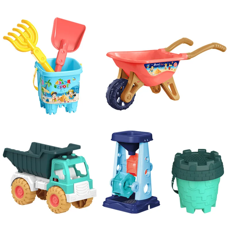 Children Beach Sand Play Tool Set Sand Bucket Sieve Funnel Sand Shovel Sand Wagon Watering Can Summer Outdoor Toys for Kids - Image 6