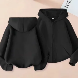 Children Blue Pink Red Gray Black White Nine Kinds Zipper Style Hoodie Girls Boys 3-12Years Pullover Casual Sports Charming Coat