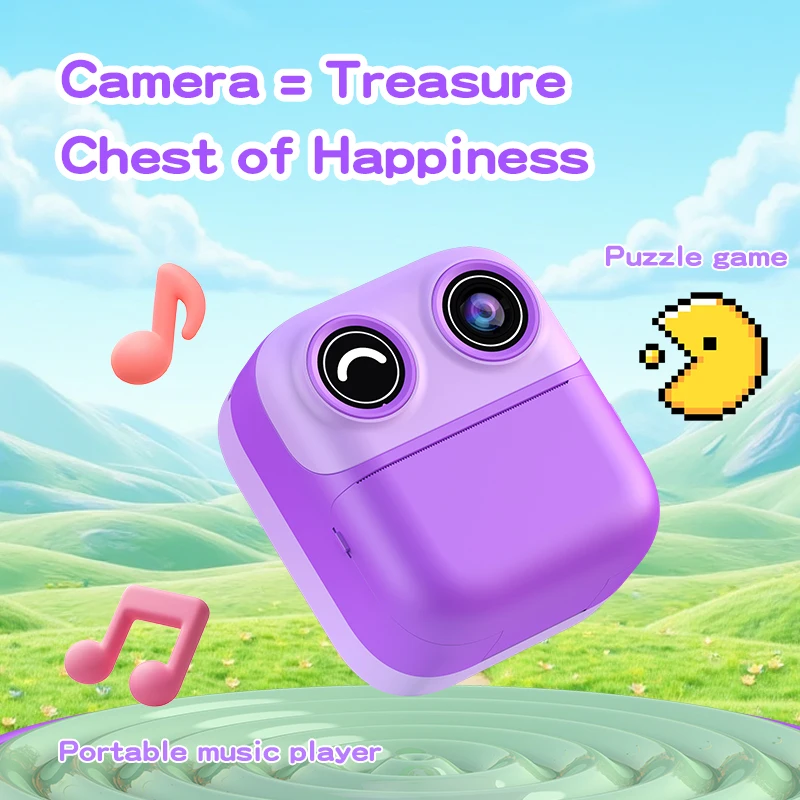 Children Digital Camera Toys Instant Print for Kids Thermal Print Camera Instant Print Photo Video for Girls Boys Birthday Gifts - Image 5