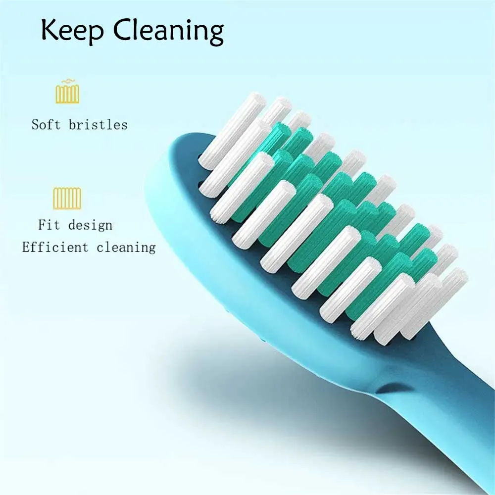 Children Electric Toothbrush Cartoon Kids With Replacement Head Ultrasonic IPX7 Waterproof Rechargeable Sonic Toothbrush - Image 4