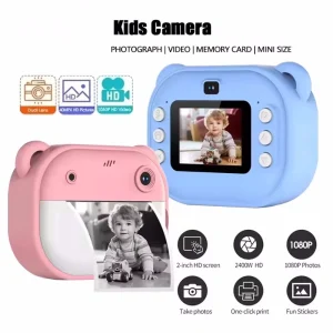 Children Kids Camera Instant Print Mini Digital Video Camera for Kids 1080P Screen Print Thermal Paper +32G Memory Card