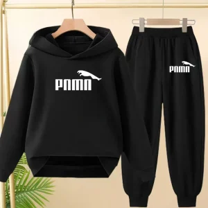 Children's Autumn Winter Hoodie Blue Pullover Boys Girls Toddler3-12Yrs Top+Trousers 2P Charming Coat Casual Fashion Jogging Set