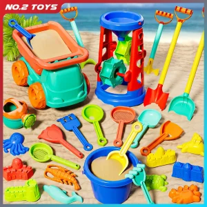 Children's Sand Playing Tools Beach Toys Set Outdoor Indoor Seaside Sandbox Shovels Sand-Digging Tools Carts Buckets Kit Boy Toy