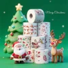 Christmas Cartoon Toilet Paper - Toilet Paper with Snowman and Christmas Tree Patterns, Suitable for Home and Party Decorations.
