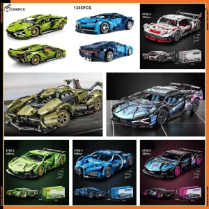 City Technical Mechanical Blocks Racing Building Block ，mechanical Speed Vehicle Supercar Brick Puzzle Toys Kid Adult Gift