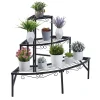 Corner Plant Stand Outdoor, 3 Tier Ladder Plant Shelves Garden Flower Display Rack Shelf for Storing Houseplants Flowers 77cm x