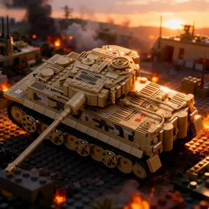 Creative Heavy Mecha Tank DIY Building Block Model, High-Difficulty Assembly Bricks for Adults, Collectible Display Model, Birth