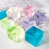 Creative Jelly Fidget Toy Mini Squishy Toys Mochi Ice Block Stress Ball Toy Transparent Cube Stress Relief Squeeze Toy