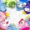 Cute Cartoon Baby Bath Brush Shower Product Kids Novelty Loop Bath Sponge Soft Body Cleaning Baby Bath Accessories