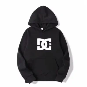 DC Letter Men's Hoodie Men's and Women's Fashion Simple Long Sleeve Sweatshirt Autumn and Winter Street Trend Large Gym Hoodie
