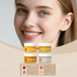 Deep Hydration Firming Skin Gentle Exfoliating Face Care Multi Effect Set for Dry Skin Renewing Kit Daily Skincare Night Repair