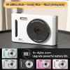 Digital Camera with Flash Light Dual Cam 50MEGA Hd Pixels 2.4in Screen Retro CCD Portable 4K Travel Cam Entry-level Photograph