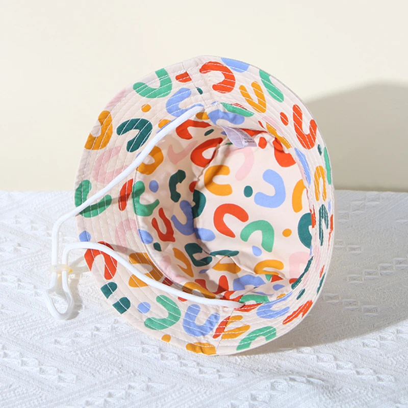 Double Sided Baby Bucket Hat Cute Letter Embroidered Children Boys Girls Fisherman Panama Cap Summer Outdoor Kids Sun Hat Gorras - Image 3