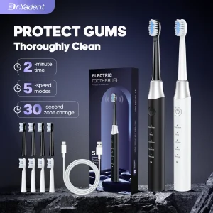Dr.Yadent YD07 Electric Sonic Toothbrush Sensitive Gum Care Rechargeable Toothbrush 5 Modes Soft Brush Bristle 60 Days Life Long