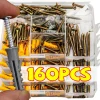Drywall Anchor Screw Assortment Kit Wall Anchors Plug Metal Expansion Tubes Screws Self-Tapping Flat Head Screws Bolt Fasteners