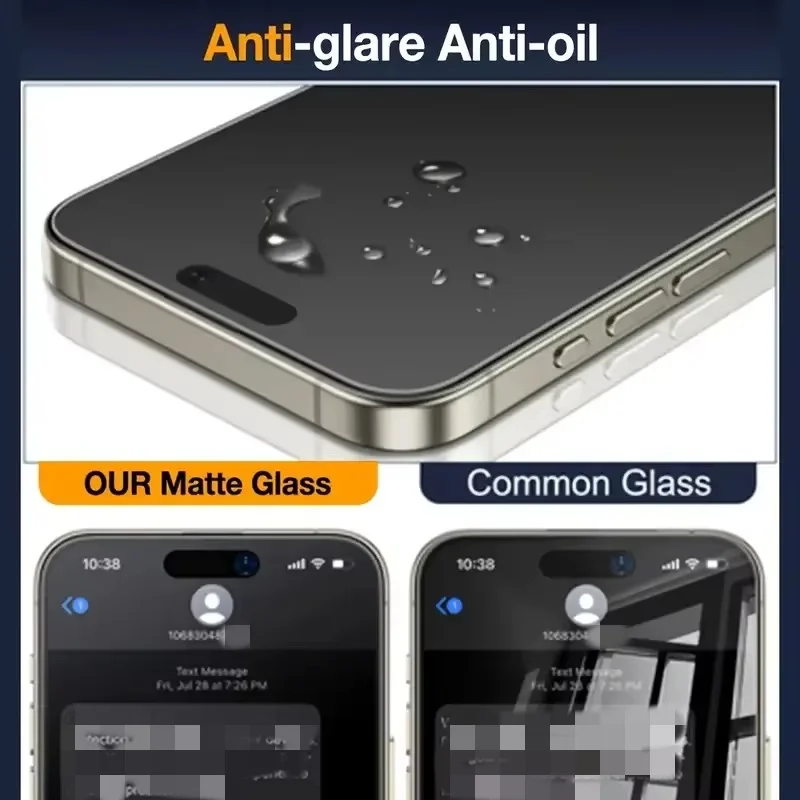 Dust Free Easy Installation Matte Privacy Screen Protector For iPhone 17 Pro 14 16 13 11 12 15 Pro Max Air 16E XR X XS Max Glass - Image 4
