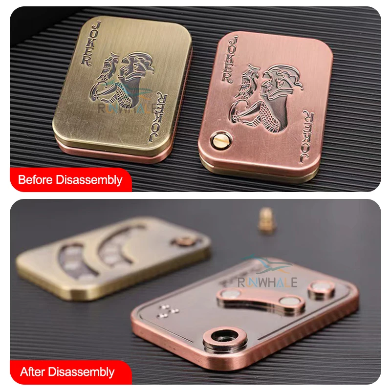 EDC Push Slider Metal Fidget Anti Stress Toys Adults Finger Spinner Poker Relieve Anxiety Toy Portable Pop Magnetic Slider Games - Image 4