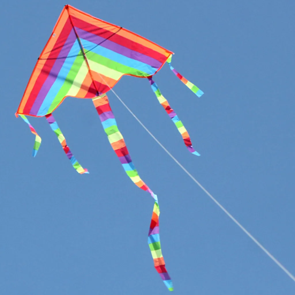 Easy Fly Colorful Rainbow Kite Outdoor Fun Sports Beach Kids Children Buitenspeelgoed Cometas De Viento Outdoor Toys Kites - Image 3