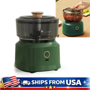 Electric Mini Food Chopper USB Rechargeable Garlic Onion Meat Grinder 350ML Portable Kitchen Food Processor