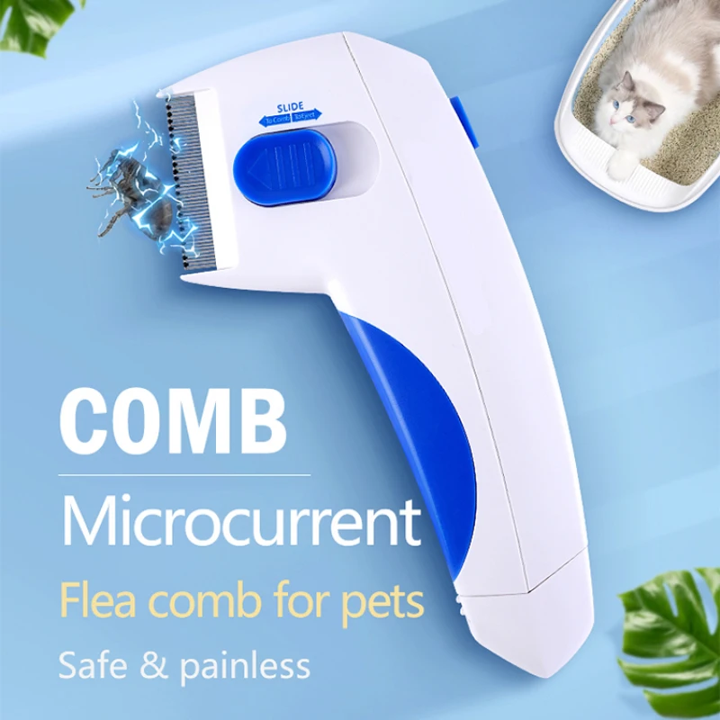 Electric Pet Flea and Hair Remover Brush for Dogs - Powerful Grooming Tool for Easy Hair Removal - Image 2