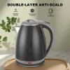 Electric Stainless Steel Kettle 1.8L Large Capacity Home Kitchen Fast Heating Water Boiler Tea Kettle High-temperature Resistant