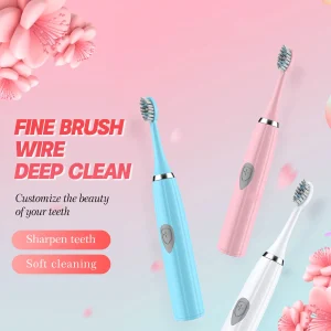 Electric Toothbrush for Adults Soft DuPont Bristle Portable Battery Endurance IPX7 Waterproof Intelligent Effective Oral Care