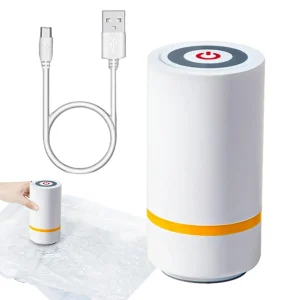 Electric Vacuum Pump for Food Storage Portable Air Sealer Machine USB Rechargeable Vacuum Sealer for Clothes Compression Bags
