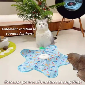 Electric cat turntable pet toy self-stimulating and relieving boredom automatic intelligent cat funny stick sports consumption