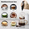 Electric milk frother, egg beater, handheld beverage coffee machine, portable 3-speed jam maker, household kitchen blender