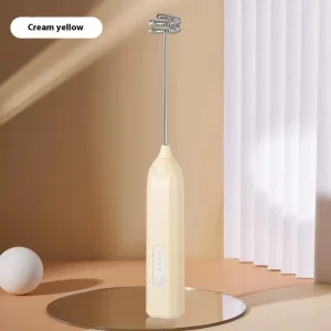 Electric milk frother, handheld egg beater, coffee machine, 3-speed charging dessert cream machine, kitchen blender