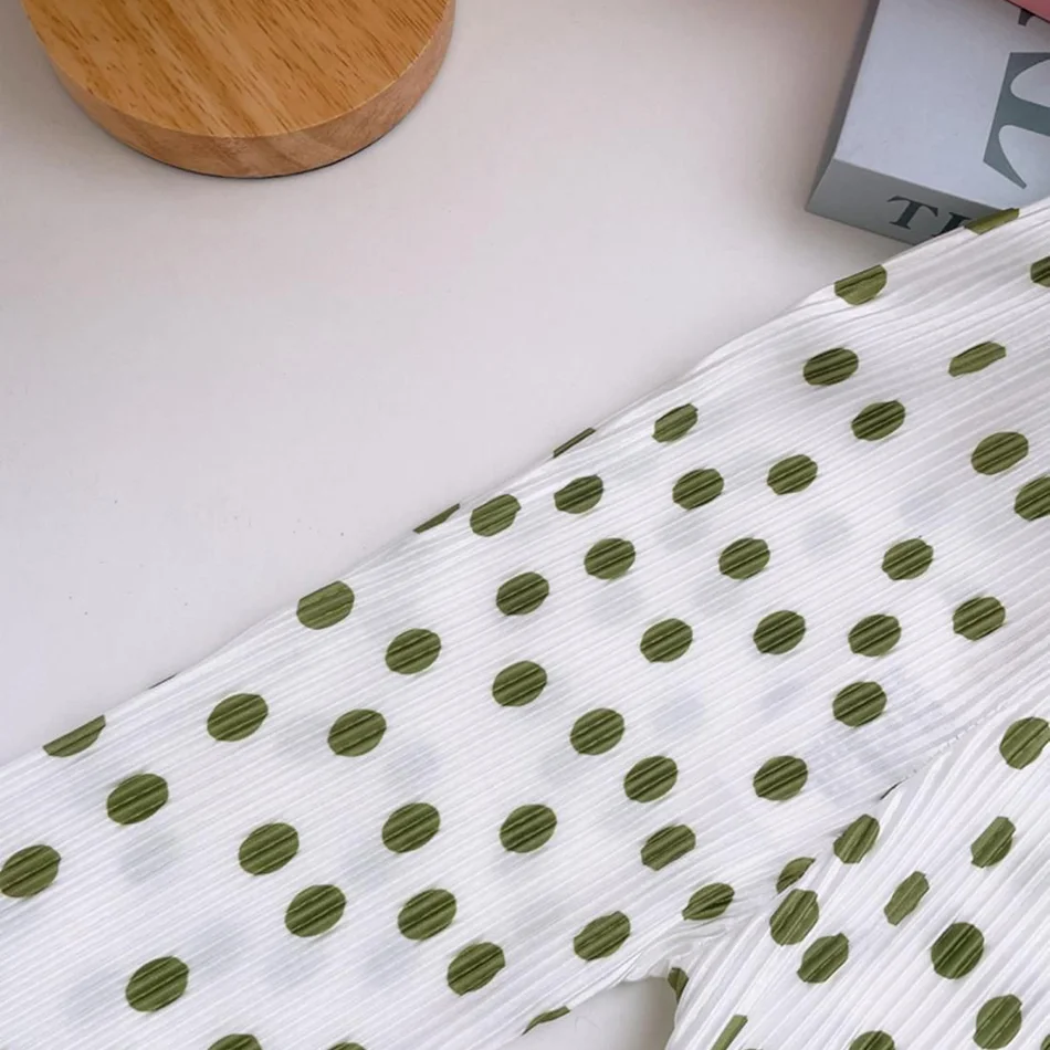 Elegant Playful Girls Floral Polka Dot Flared Pants Summer Autumn Outdoor Casual Bottoms Children Kids Cartoon Fashion Capris - Image 4