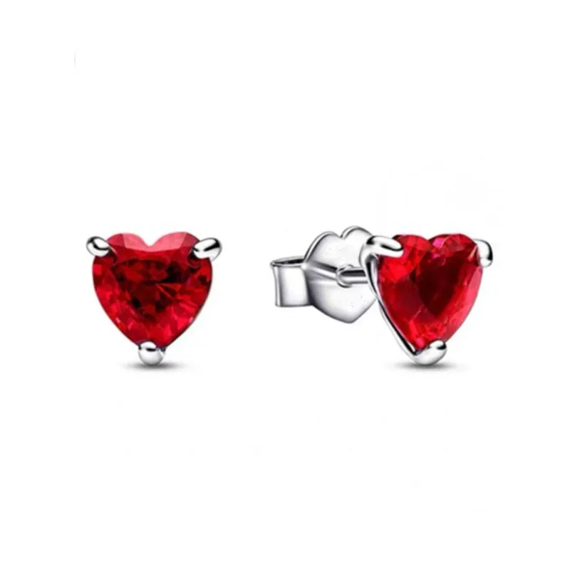 European New 925 Silver,Heart-Shaped,Snowflake,Bow Earrings Suitable For Women's Holiday Exquisite Charm Jewelry Gifts - Image 3
