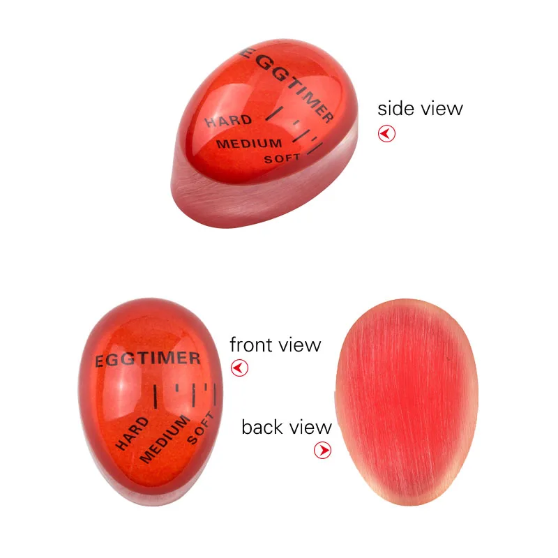 FAIS DU Color Changing Egg Timer Cooking Resin Perfect Boiled Eggs By Temperature Kitchen Helper Egg Timer Red timer tools - Image 2
