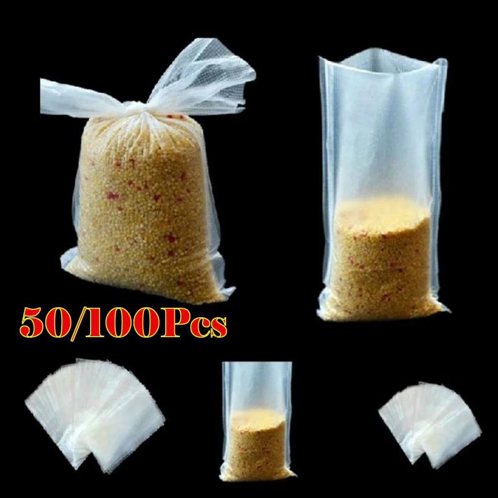 FLYSAND 50Pcs PVA Bags Available Carp Fishing Tackle PVA Bags Mesh For Carp Coarse Boilie Pellet Bait 7*14cm For Bait Throwing - Image 5
