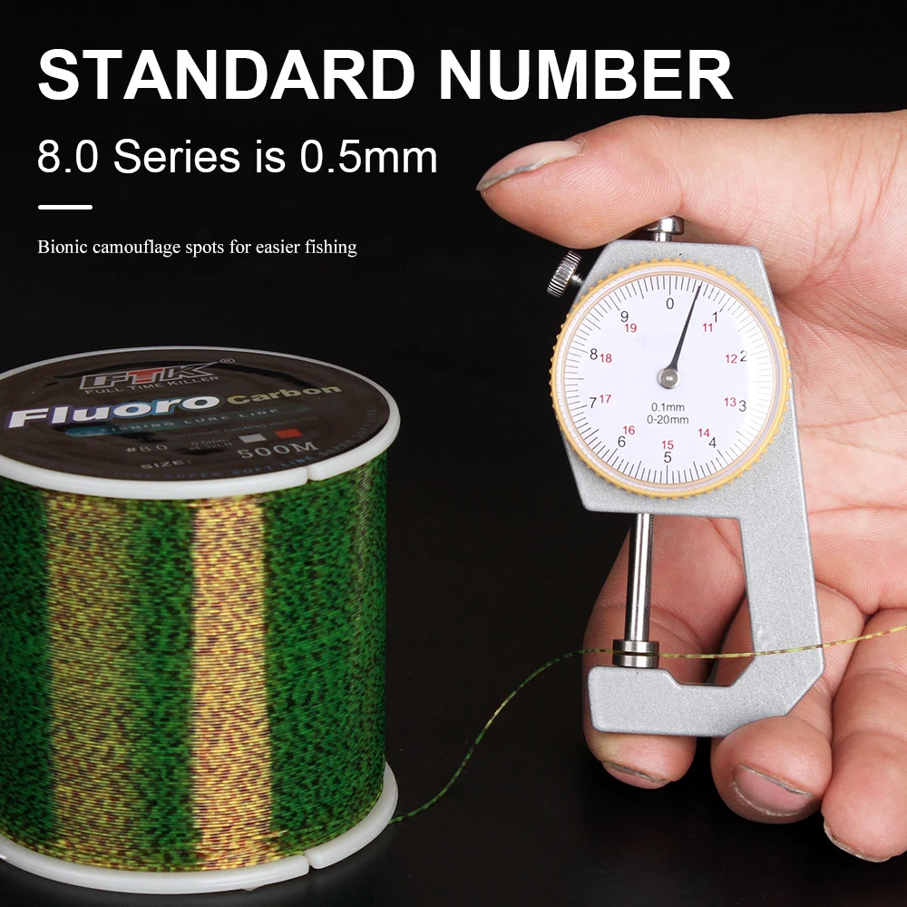FTK 300/500m Invisible Fishing Line Speckle Fluorocarbon Coating Line 0.20mm-0.50mm 4.13LB-34.32LB Super Strong Spotted Line - Image 2