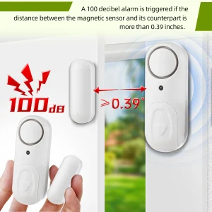 FUERS 100dB Independent Door Sensor Magnetic Sensor Wireless Home Window Door Entry Anti Thief Security Alarm 1/5/10 pcs