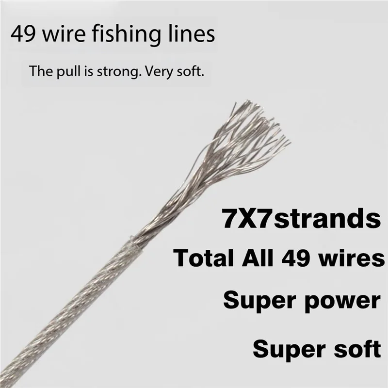 Fishing Line, Sea Fishing Coated Stainless Steel Wire, Anti Bite, Wear-Resistant Strong Tensile Strength, 0.8mm-2.0mm - Image 4