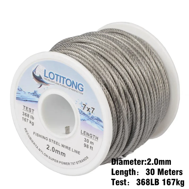 Fishing Line, Sea Fishing Coated Stainless Steel Wire, Anti Bite, Wear-Resistant Strong Tensile Strength, 0.8mm-2.0mm - Image 6