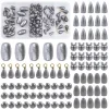 Fishing Weight Sinkers 90pcs Fishing Weights Kit Bullet Sinkers Weights Split Shot Weights Bell Sinkers Egg Weights for Fishing