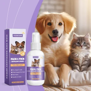Flea Tick Prevention Spray for Dogs and Cats External Insect Repellent Mites Remover Non Toxic Pet Fur Insect Repellent Spray