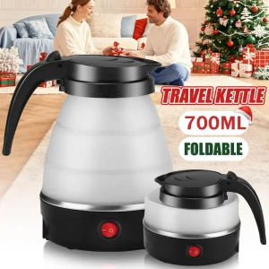 Foldable Kettle-700ML Foldable Travel Kettle, Collapsible Water Bottle, Portable Hot Water Kettle Kettle Perfect for Home, hotel