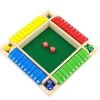 Four-Sided Flip Card Games Intellectual Educational Game Box Dice Toys Parent-Child Games Shut Wooden Number Game Board Games
