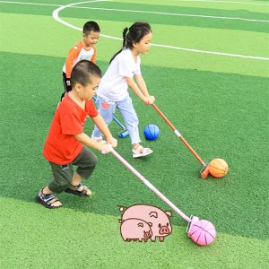 Funny Outdoor Games Rolling Chase Ball Race Kids Sensory Toys Parent Children Team Building Toy Hockey Train Kindergarten Sports